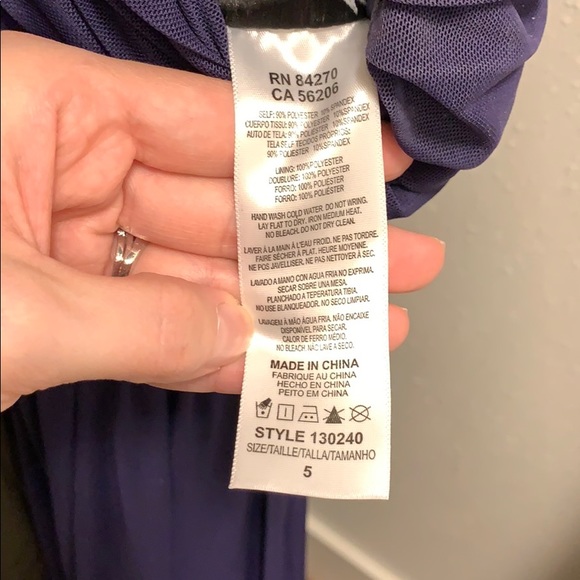 Davids Bridal Navy blue bridesmaid dress - Picture 7 of 7